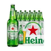喜力星银(Heineken Silver)啤酒650ml*12瓶 绿瓶 整箱装