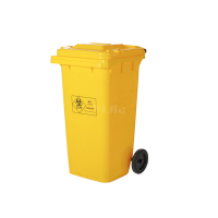 翌嘉YJ4060421医疗垃圾桶垃圾箱黄色带盖带轮废物回收箱 240升