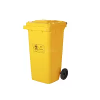 翌嘉YJ4060421医疗垃圾桶垃圾箱黄色带盖带轮废物回收箱 240升