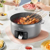美的多用途锅家用电火锅小煮锅电刷锅多功能式易清洗电热锅煎烤炒炖电多用锅火力调节 6L 新款DHE3008T