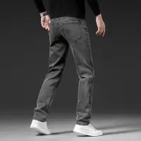 北方冬季男士加绒加厚牛仔裤高端真超条纹宝宝绒加倍保暖直筒长裤