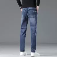 经典简约设计男士商务牛仔裤百搭显高显瘦弹力修身直筒版型休闲裤