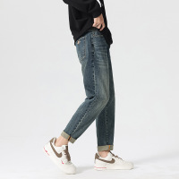 重磅新疆棉男士裤子高品质宽松休闲青年港风时尚靓仔哈伦牛仔裤男_081578