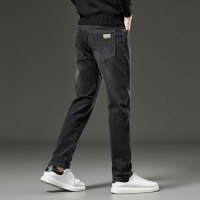 新款男仕牛仔裤棉弹不紧绷休闲裤男款百搭时尚修身刺绣直筒裤男士_28778