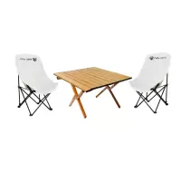 MAKI zaza户外折叠躺椅超轻折叠椅露营装备钓鱼椅便携式办公室午休午睡椅 克米特椅蛋卷桌3件套组合