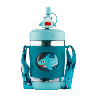 杯具熊塑料杯550ml户外便携鲨鱼冷萃杯LCB001-550