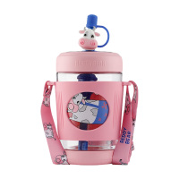 杯具熊塑料杯550ml户外便携奶牛冷萃杯LCB001-550