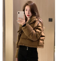 2025年新款冬季时尚短款立领羽绒棉服女复古洋气小个子炸街面包服