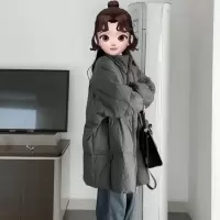 2025年新款羽绒棉服女冬季韩版中长款棉袄宽松过膝加厚棉衣外套潮