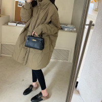 羽绒棉服女冬中长款大码宽松棉衣韩版加厚复古棉袄过膝简约外套潮_05232