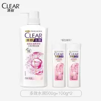 清扬去屑控油洗发水 蓬松洗发露 持久留香洗头膏洗发液男女士 多效水润500g+100g*2瓶