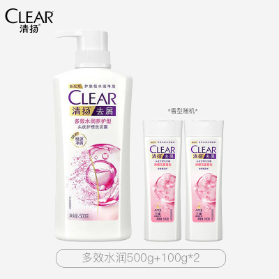 清扬去屑控油洗发水 蓬松洗发露 持久留香洗头膏洗发液男女士 多效水润500g+100g*2瓶