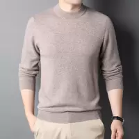 男装羊绒衫男秋冬新款绵羊毛半高领套头山羊绒男士针织衫_337