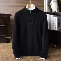 680g半高领拉链毛衣男冬季新款加厚保暖打底男士羊毛衫_55730
