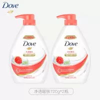 多芬深层营润美肤沐浴乳滋养肌肤留香润肤樱花甜香沐浴露 [净透醒肤]720g*2瓶