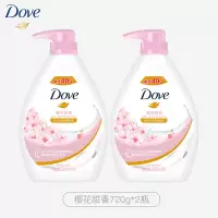 多芬深层营润美肤沐浴乳滋养肌肤留香润肤樱花甜香沐浴露 [樱花甜香]720g*2瓶