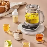 小熊(Bear)养生壶 2L大容量煮茶壶煮茶器 24H恒温花茶壶 炖煮一体烧水壶电热水壶 316L不锈钢材质 2L [家