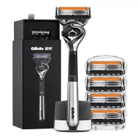 吉列引力盒锋隐致顺剃须刀男士手动刮胡刀 1刀架5刀头+磁吸底座