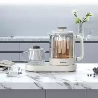 夏普液体加热器(多功能电热壶)KP-ST10L-W 煮养生汤银耳羹茶果茶0.8L