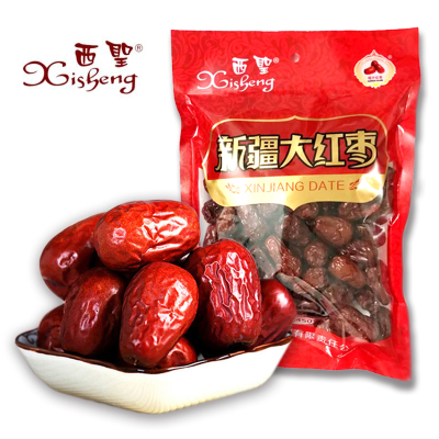 西圣新疆大红枣450克袋装骏枣红枣大枣天然甜润健康零食泡水煲汤枣子