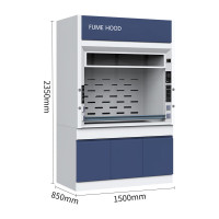 尔迈全钢通风柜通风橱实验室可定制防腐化验排风柜1500*850*2350mm