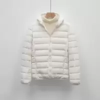 女式90绒纯色轻薄女装连帽带帽无缝羽绒服短款大码外套_025