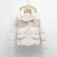 保暖面包服韩版加厚连帽上衣休闲百搭冬季外套羽绒服女