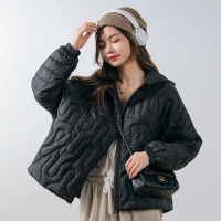 90白鸭绒新国标羽绒服女连帽带帽时尚显瘦韩版短款外套_1221