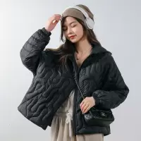 90白鸭绒新国标羽绒服女连帽带帽时尚显瘦韩版短款外套_1221