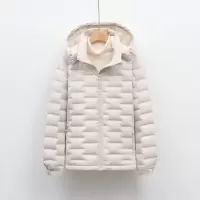 90绒新国标户外轻薄羽绒服女秋冬短款连帽轻便上衣外套_85281