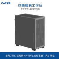 宝易P&E 国产信创塔式服务器工作站PEPC-K9238 2*鲲鹏920 32核心/128G/2T固/8G独显