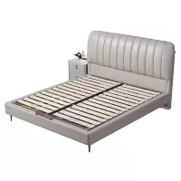 晚安皮艺双人床现代简约主卧软靠1.5米床卧室婚床JDB-003