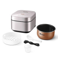 美的(Midea)电饭煲电饭锅智能预约定时可拆易洗防溢电饭煲匠铜圆灶釜内胆 AFB4045R 4L