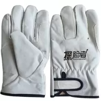 TANXIANZHE/探险者羊皮手套TANXIANZHE-BA-106白色搭扣羊皮均码副