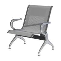 臻远 ZY-JCY-01 连排椅机场公共座椅长椅等候椅 银色机场椅单人位