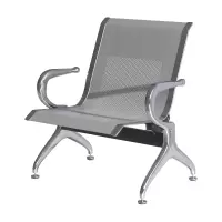 臻远 ZY-JCY-01 连排椅机场公共座椅长椅等候椅 银色机场椅单人位