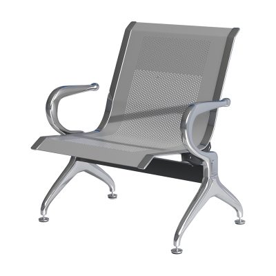 臻远 ZY-JCY-01 连排椅机场公共座椅长椅等候椅 银色机场椅单人位