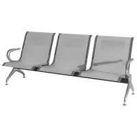 臻远 ZY-JCY-03 连排椅机场椅公共座椅等候椅 银色机场椅三人位
