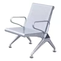 臻远ZY-JCY-06 连排椅机场椅公共座椅等候椅 加厚银色机场椅单人位