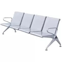 臻远ZY-JCY-09 连排椅机场椅公共座椅等候椅 加厚银色机场椅四人位