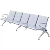 臻远ZY-JCY-10 连排椅机场椅公共座椅等候椅 加厚银色机场椅五人位