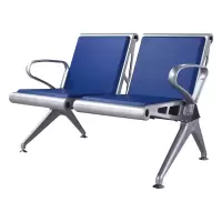臻远ZY-JCY-16 连排椅机场椅公共座椅等候椅 深蓝机场椅排椅双人位