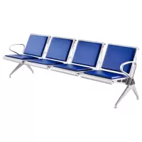 臻远ZY-JCY-18 连排椅机场椅公共座椅等候椅 深蓝机场椅排椅四人位