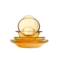 康宁pyrex 玻璃餐具6b件组(2个大汤盘+2个小汤盘+2个带耳碗)PX-SY6B/HP