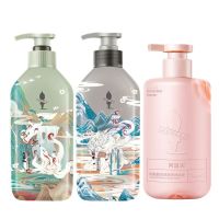 阿道夫(ADOLPH) 茶麸冰护理专研无硅油洗发水(祛油止痒)山海经(350ml+350ml)+沐浴露350ml