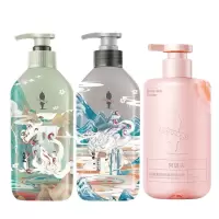 阿道夫(ADOLPH) 茶麸冰护理专研无硅油洗发水(祛油止痒)山海经(350ml+350ml)+沐浴露350ml