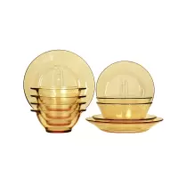 康宁pyrex 玻璃餐具10b件组(2个大汤盘+2个小汤盘+4个带耳碗+2个小色拉碗)PX-SY10B/HP