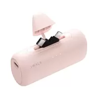 爱沃可[3C认证可上飞机]LPS002 快充尾插移动电源 5000毫安/lightning+type-c适用/粉色