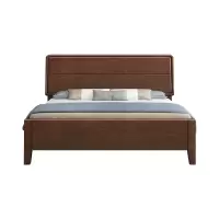 臻远ZY4022901实木床简约1.2米单人床 胡桃色