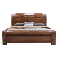 臻远ZY4022921胡桃木实木床1.5米单人床